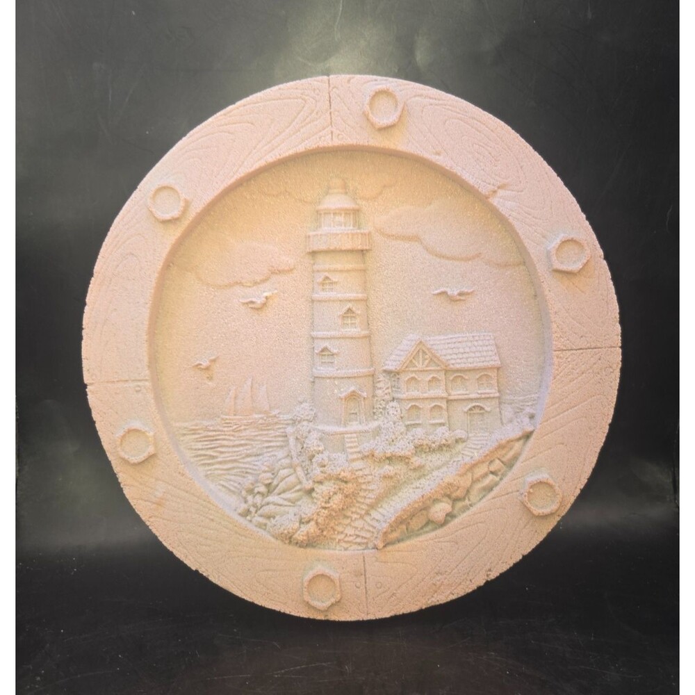 Sand Sculpture Port Hole Window Light House Ready to Hang